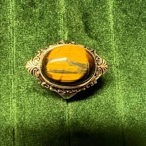 Vintage  style Tiger's Eye Ring size8